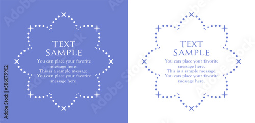 パステルブルーの美しいフレームデザイン。夏の色合い。