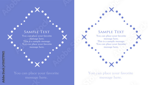 パステルブルーの美しいフレームデザイン。夏の色合い。