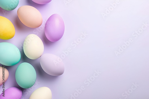 easter eggs in a nest