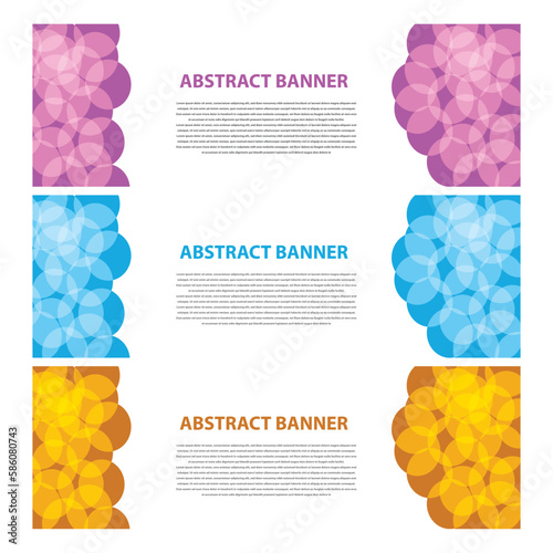 Creative Vector abstract web banner design template. Creative New Collection of web banner template. Abstract geometric webisolated on grey background. Header - landing page Web Design photo