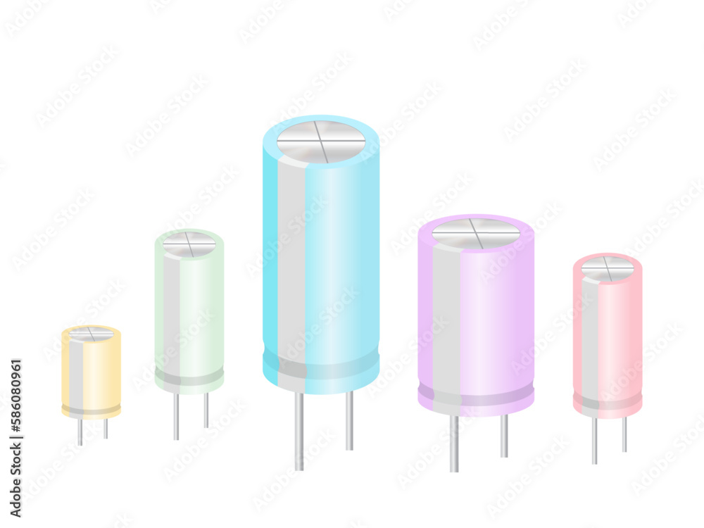 Abstract of the capacitor. Icon of the capacitor on white background ...