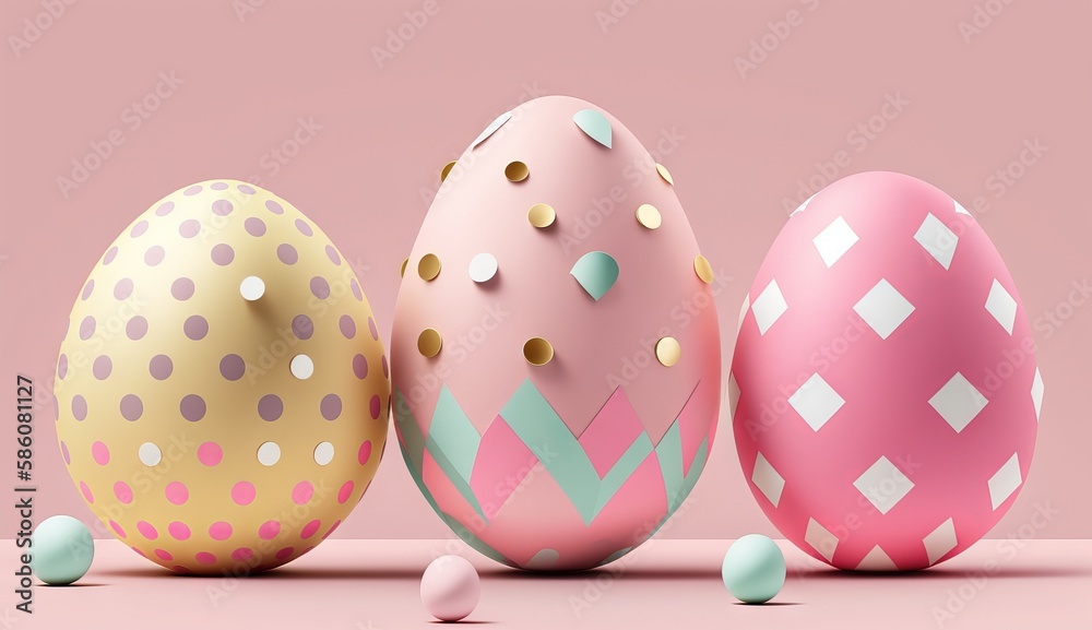 easter eggs decorative for easter day. Generative Ai
