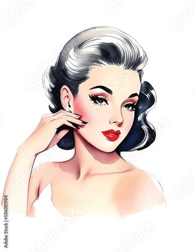 Beauty retro sexy young woman