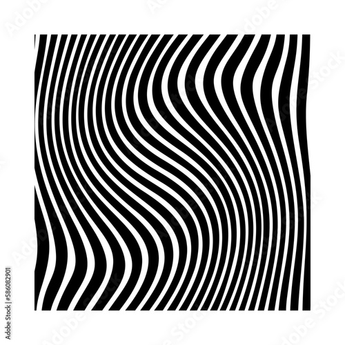 Vector Strips Abstract Background.optical art background wave design black and white.Line art optical art. Psychedelic background. Monochrome background.halftone gradient line pattern background.