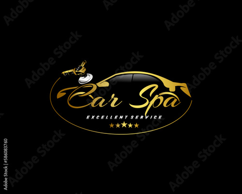 Vehicle auto detailing logo into symbol