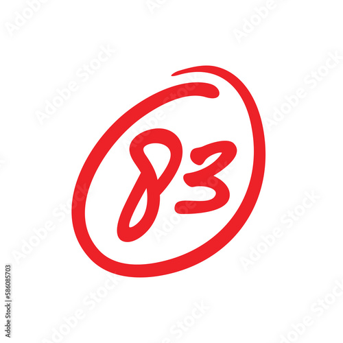 Free Download 83 points test results, eighty three points test score, isolated on white background  - Vector - GFXLoad