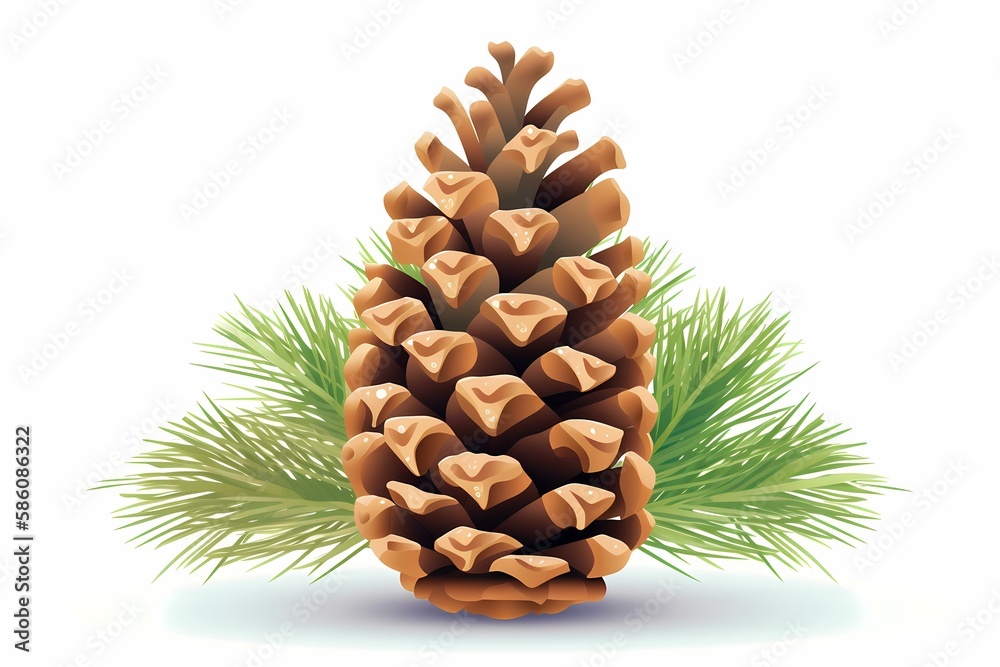 A pineapple with pine cones - Generative AI A pineapple with pine cones - Generative AI