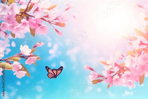 spring background with flowers