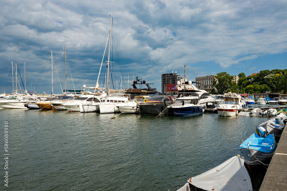 The harbor of Constanta at the Black Sea in Romania