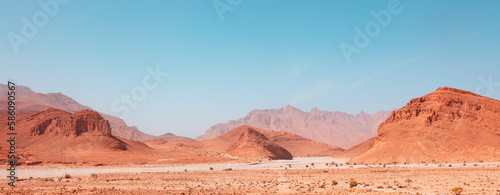 African panorama desert landscape