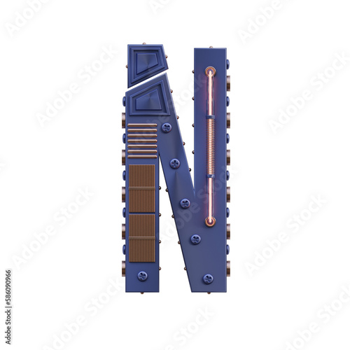 Condensed Future 3D Alphabet or Lettering PNG Images - view 1