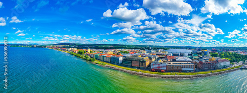 Panorama view of Swedish town Jönköping photo