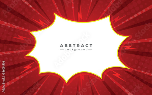 Comic style abstract red gradient colorful modern elegant background design