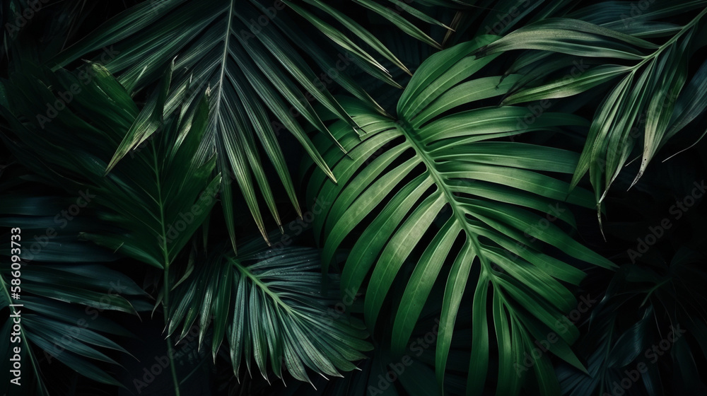 close-up od a tropical plant - obrazy, fototapety, plakaty 