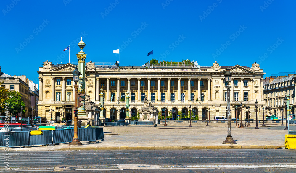 Historic palace on the Place de la Concorde in Paris, France