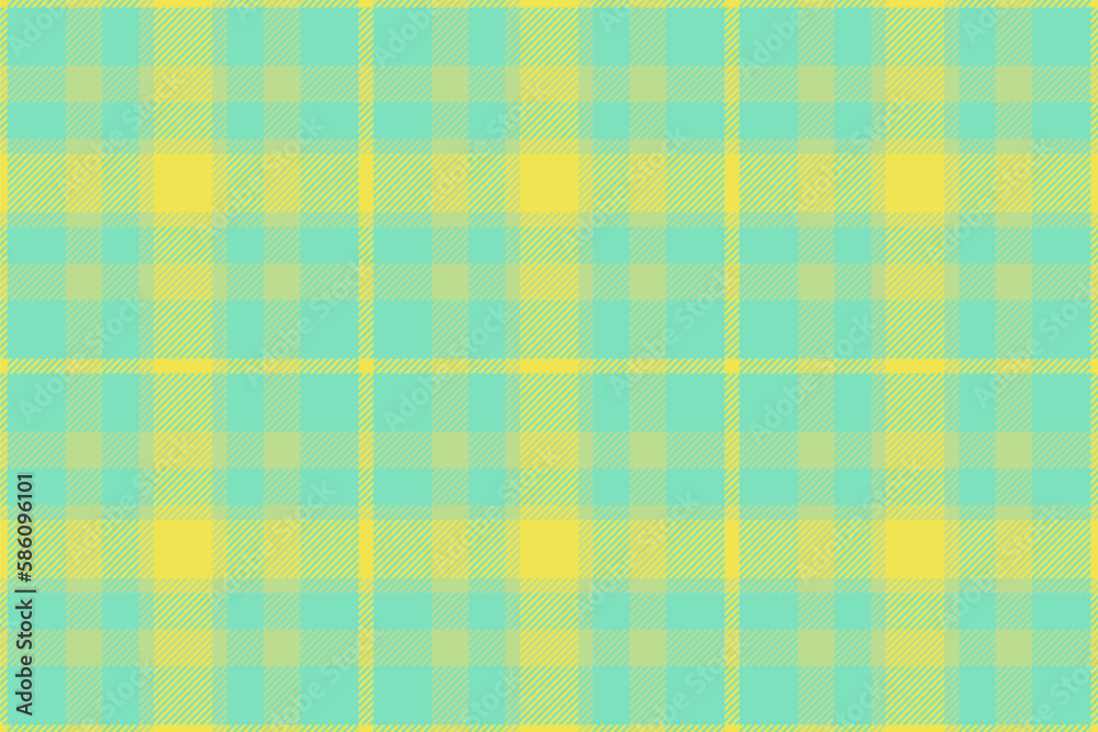 Plaid background, check seamless pattern in green. Vector fabric texture for textile print, wrapping paper, gift card or wallpaper.