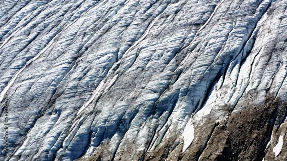 Aletsch glacier in the Swiss alps aerial drone shot mountains Switzerland Aletsch glacier in the Swiss alps aerial drone shot mountains Switzerland