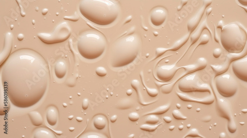 Beige cream texture with bubbles abstract background copy space generative AI