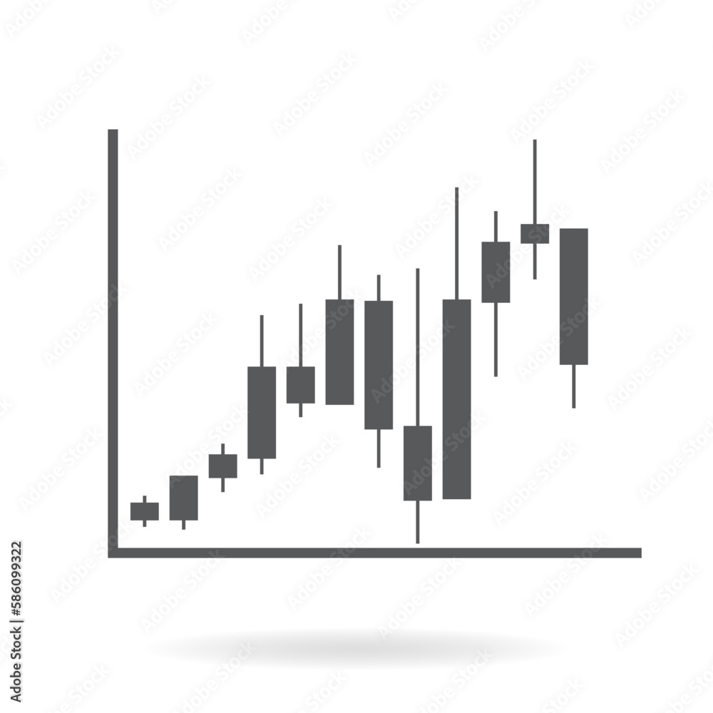 Candlestick chart line icon, outline vector sign, linear style pictogram isolated on white. Symbol, logo illustration. Editable stroke. Pixel perfect.