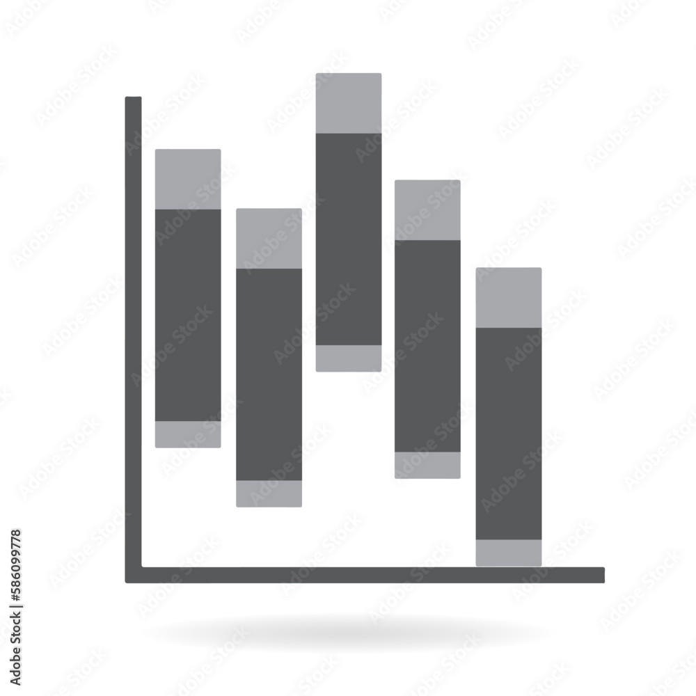 Financial chart icons. Set of Histogram graph. Growth, Trade and Investment chart. Stock exchange, Candlestick and financial diagram graph. Financial chart icons. Set of Histogram graph. Growth, Trade and Investment chart. Stock exchange, Candlestick and financial diagram graph.