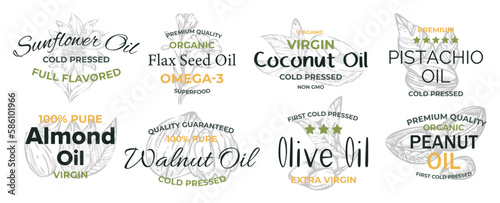 Creative sticker with an inscription for oil sale