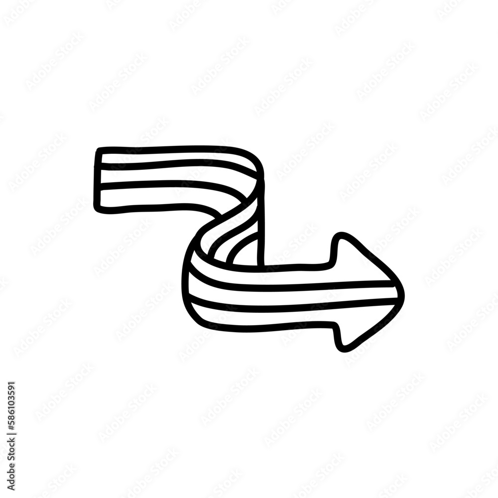 Arrow sketchy design elements vector illustration Arrow sketchy design elements vector illustration