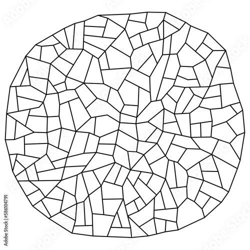 Craquelure on ceramic round...