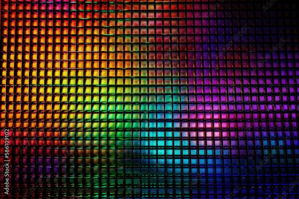 colorful grid pattern background created with Generative AI technology