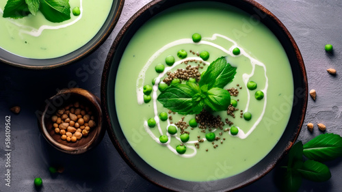 A Delicious and Nutritious Green Pea Cream Soup Recipe