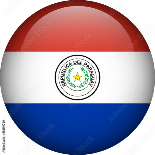 Paraguay flag button. Round flag of Paraguay. Vector flag, symbol. Colors and proportion correctly. Free Download Paraguay flag button. Round flag of Paraguay. Vector flag, symbol. Colors and proportion correctly. - GFXLoad