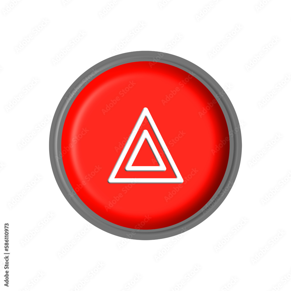 Hazard warning light flashes the button in the car. vector illustration. Hazard warning light flashes the button in the car. vector illustration.