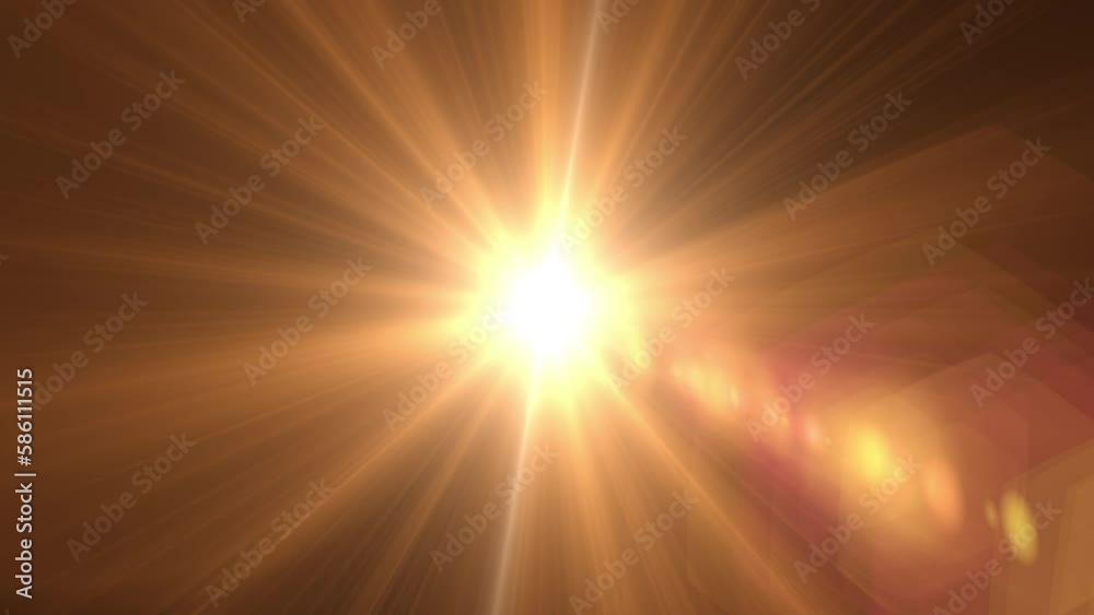 Glowing sun animation with increase of light power at center. 2D computer rendering pattern Glowing sun animation with increase of light power at center. 2D computer rendering pattern