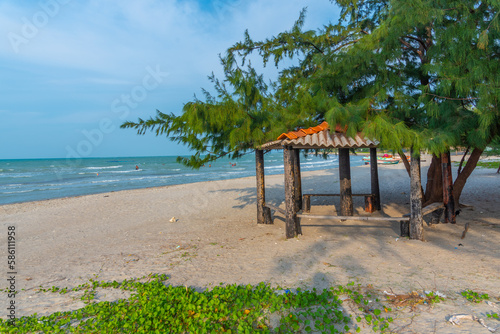 Sunset over Casuarina beach near jaffna,  Sri Lanka photo