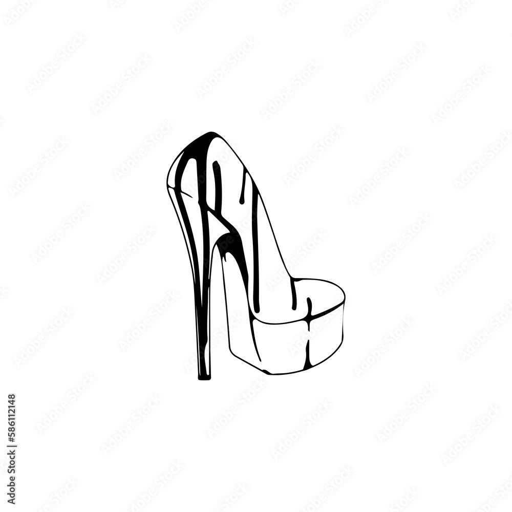 vector illustration of high heel with blood vector illustration of high heel with blood