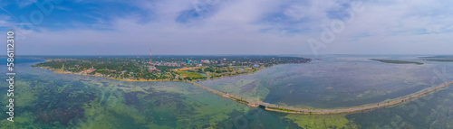 Photos Aerial view of coast of Jaffna and old military fortress in Sri Lanka