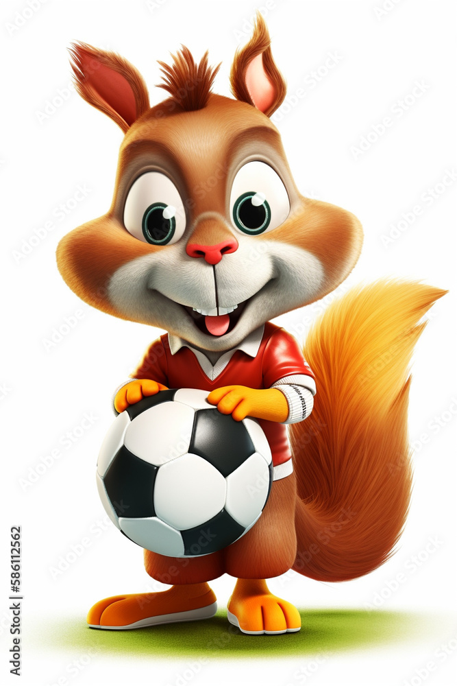 Squirrel Soccer Star. AI Generated Squirrel Soccer Star. AI Generated