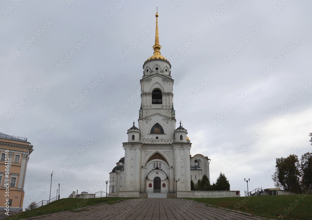 The bell tower of the Assumption Cathedral in Vladimir, Russia The bell tower of the Assumption Cathedral in Vladimir, Russia