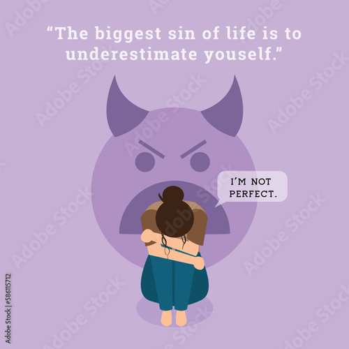 Don't Underestimate Yourself vector illustration graphic