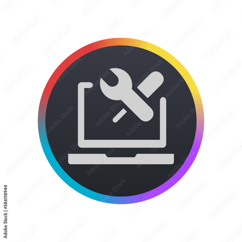Laptop Configuration - Pictogram (icon) Laptop Configuration - Pictogram (icon)