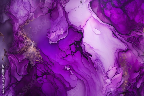 white and purple alcohol ink pattern