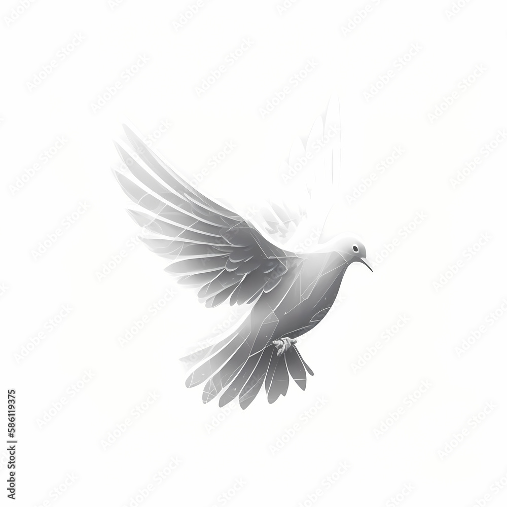 Obraz premium Dove Logo. Generative AI