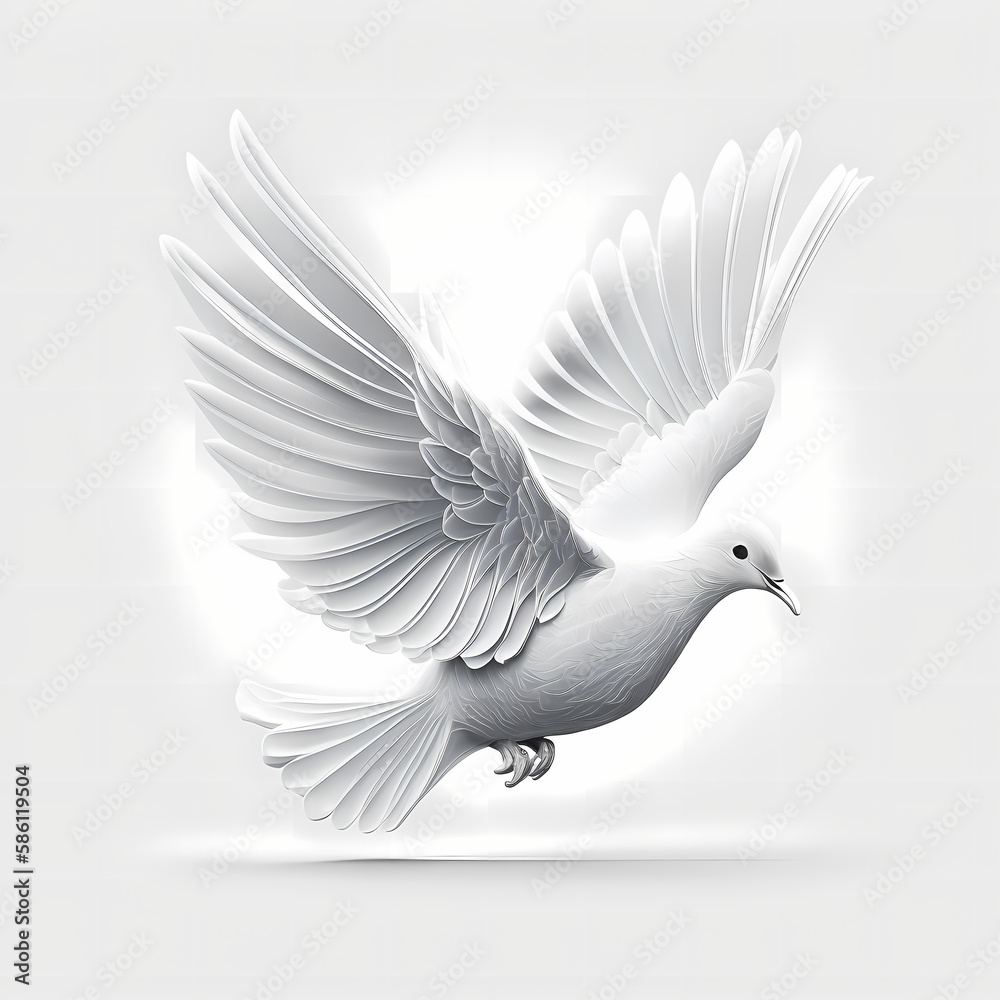 Obraz premium Dove Logo. Generative AI