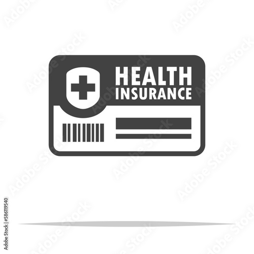 Health insurance card icon transparent vector isolated
