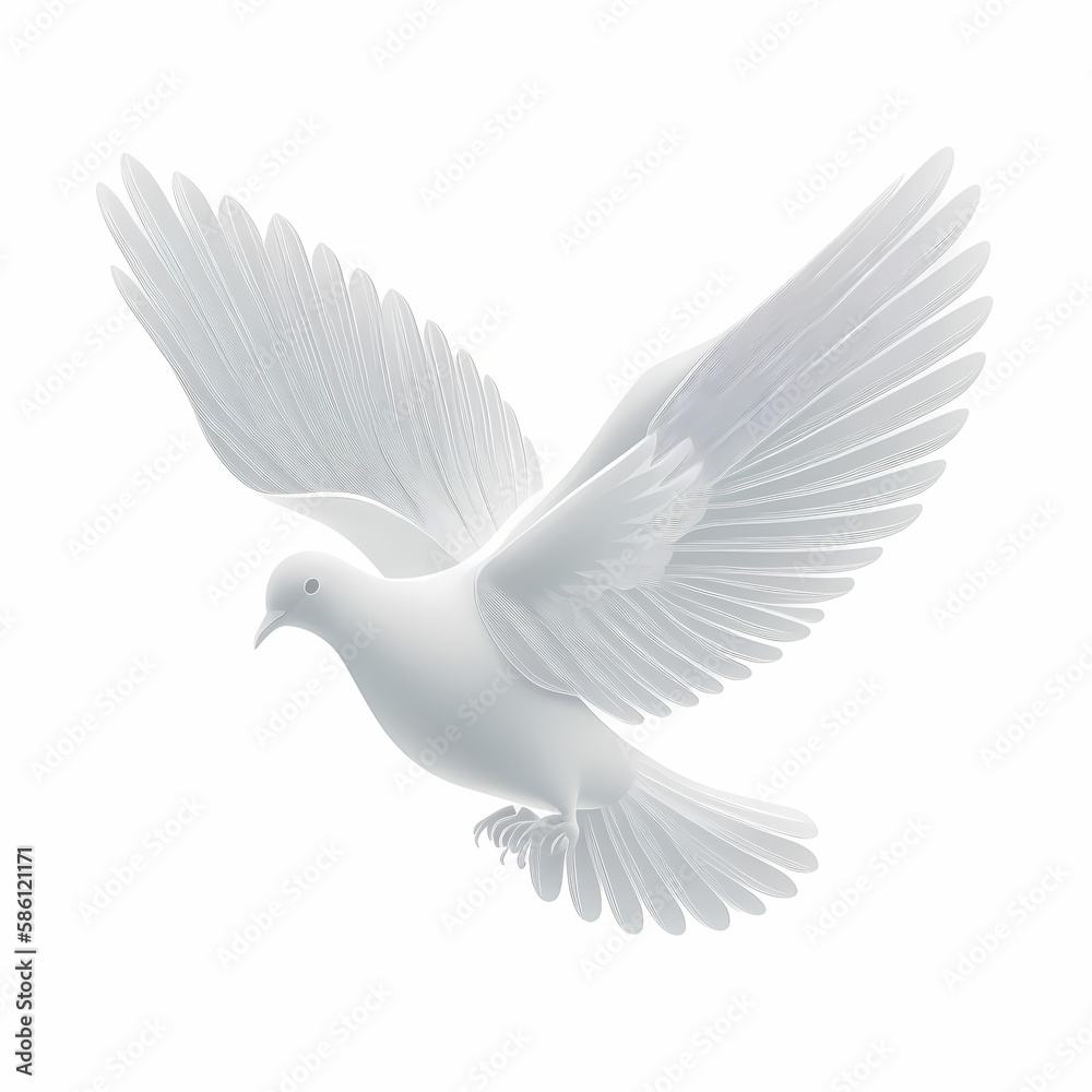 Fototapeta premium Dove Logo. Generative AI