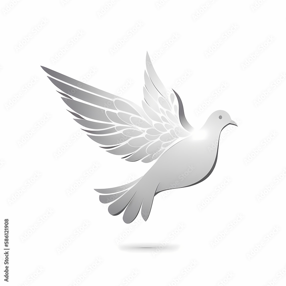 Obraz premium Dove Logo. Generative AI