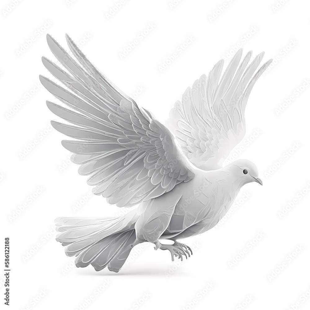 Obraz premium Dove Logo. Generative AI