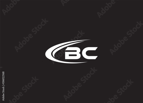 alphabet letters icon BC logo design