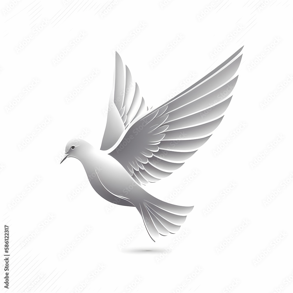 Obraz premium Dove Logo. Generative AI