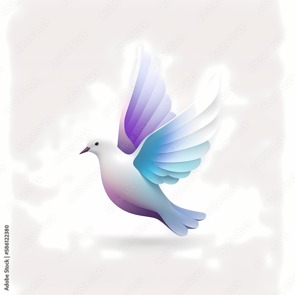 Obraz premium Dove Logo. Generative AI