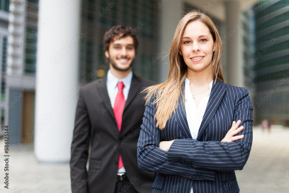 Smiling business people Smiling business people